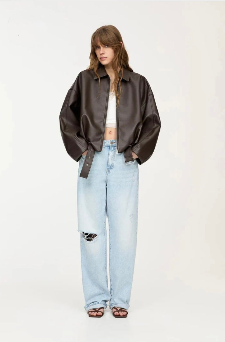 VIRALE P&B LEDERJACKE