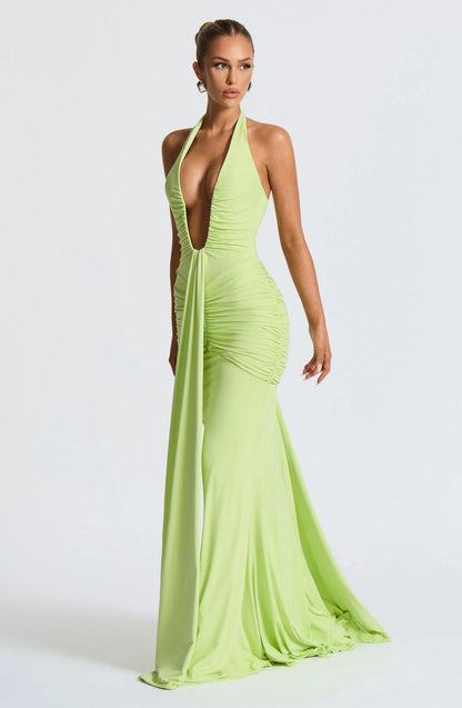 Loura Draped Jersey Maxi Dress