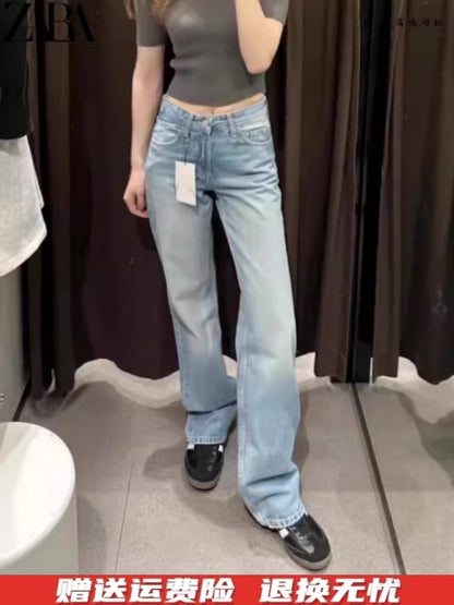 Wide Leg Jeans mit hohem Bund