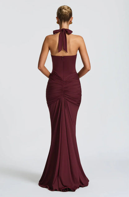 Loura Draped Jersey Maxi Dress
