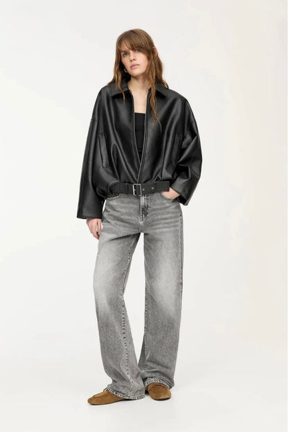 VIRALE P&B LEDERJACKE