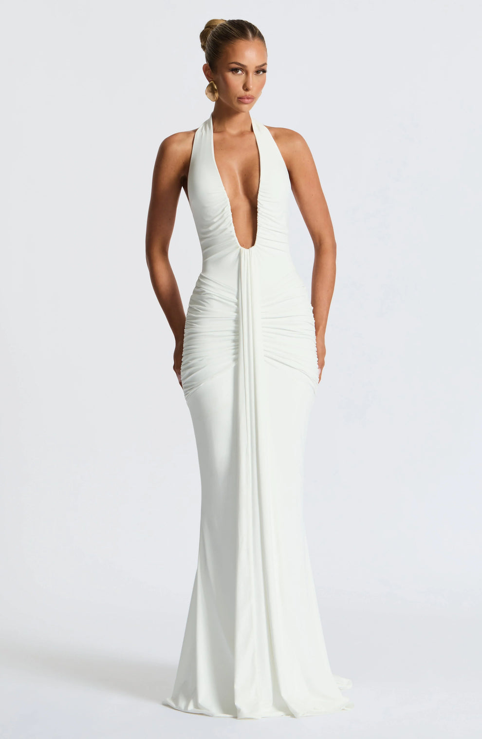 Loura Draped Jersey Maxi Dress