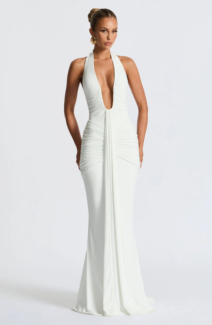 Loura Draped Jersey Maxi Dress