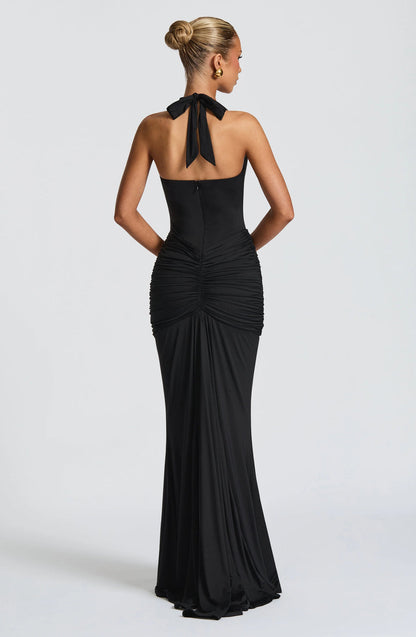 Loura Draped Jersey Maxi Dress