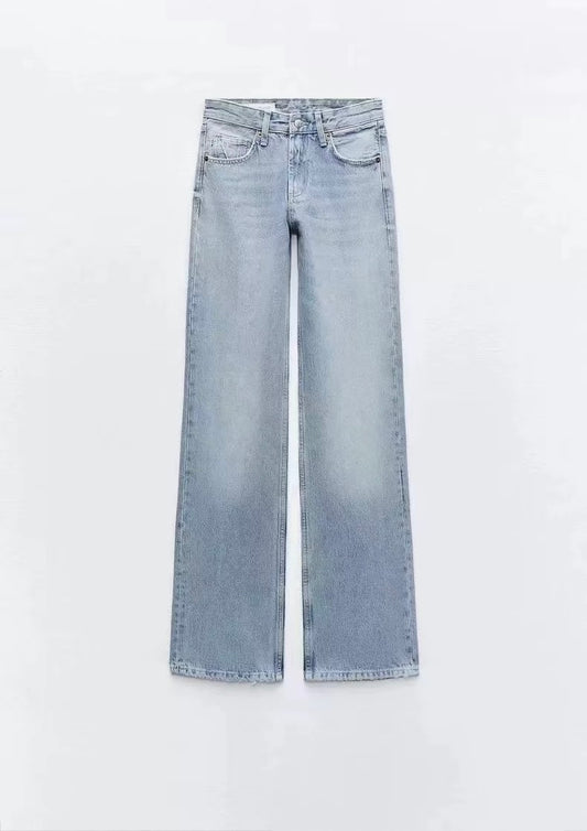 Wide Leg Jeans mit hohem Bund