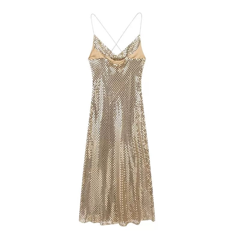 Golden-Glitter Kleid