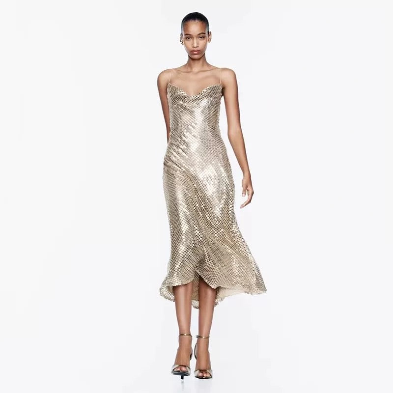 Golden-Glitter Kleid