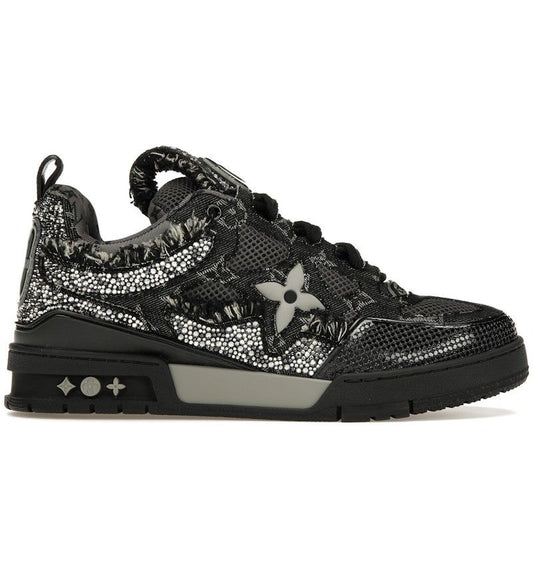 BLACK CRYSTAL SKATE SNEAKER