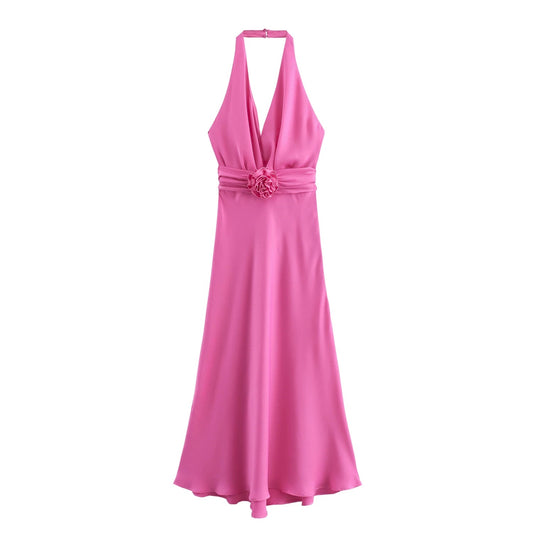 Pinkes langes Kleid