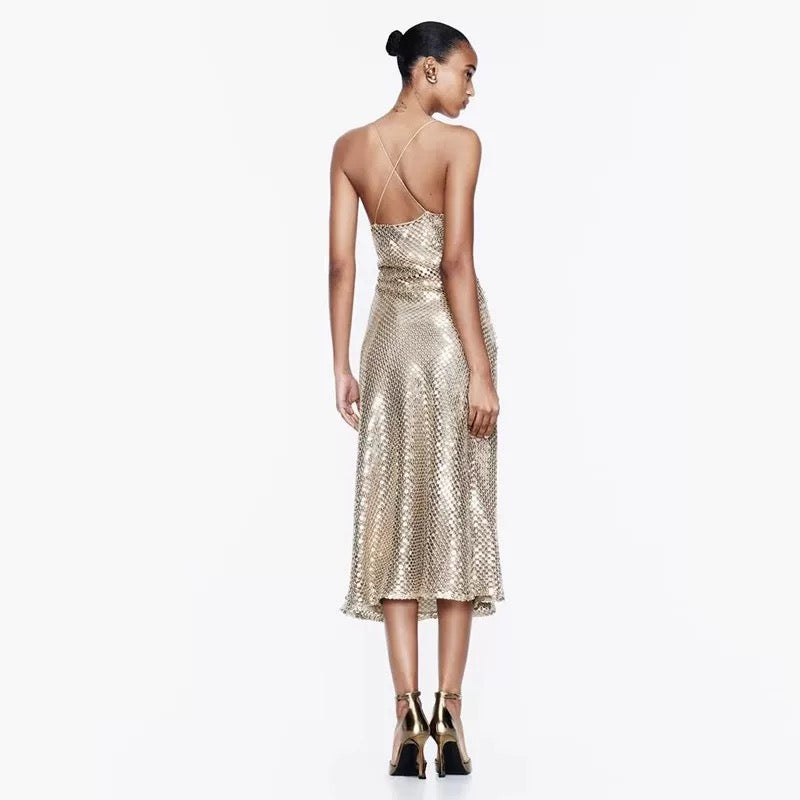 Golden-Glitter Kleid