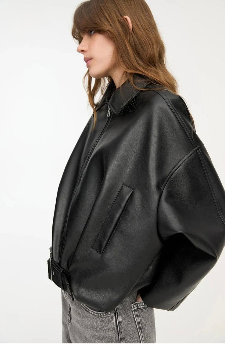 VIRALE P&B LEDERJACKE